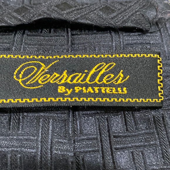 Versailles By Piattelli Tie Silver and Black Men’s Office Business Sales - Picture 3 of 5